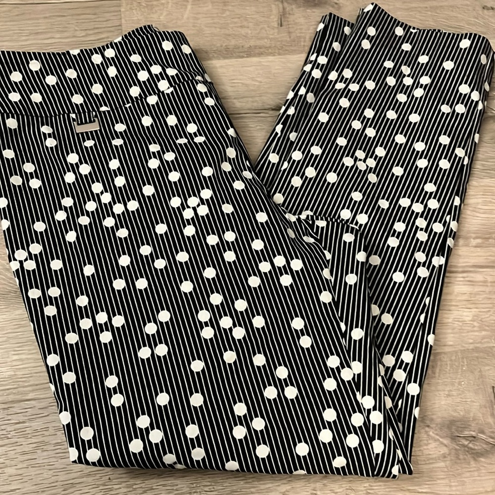 Peck & Peck SZ 16 slimming striped polka dot pants